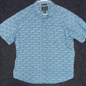 Woolrich Light Blue Geometric Men's Shirt